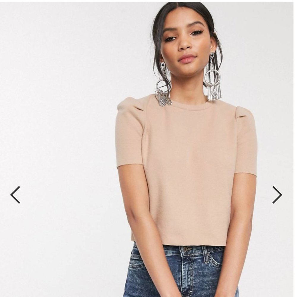 NWT Bershka Nude Top (50% Cotton, 50% Polyester)